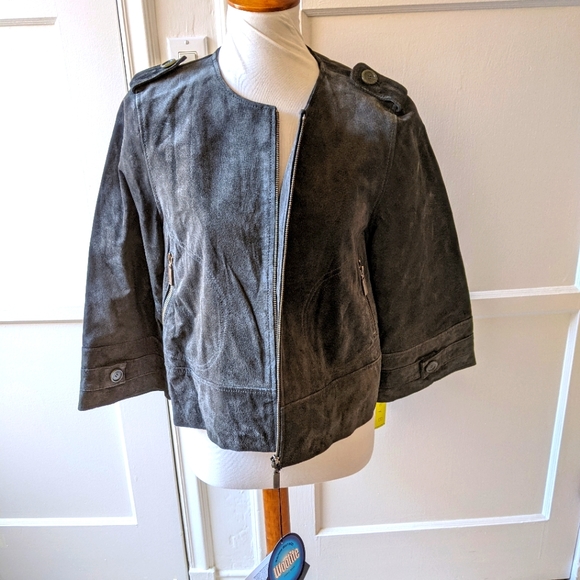 Ashley B by Bernardo genuine leather jacket NWT Size large - Picture 3 of 9